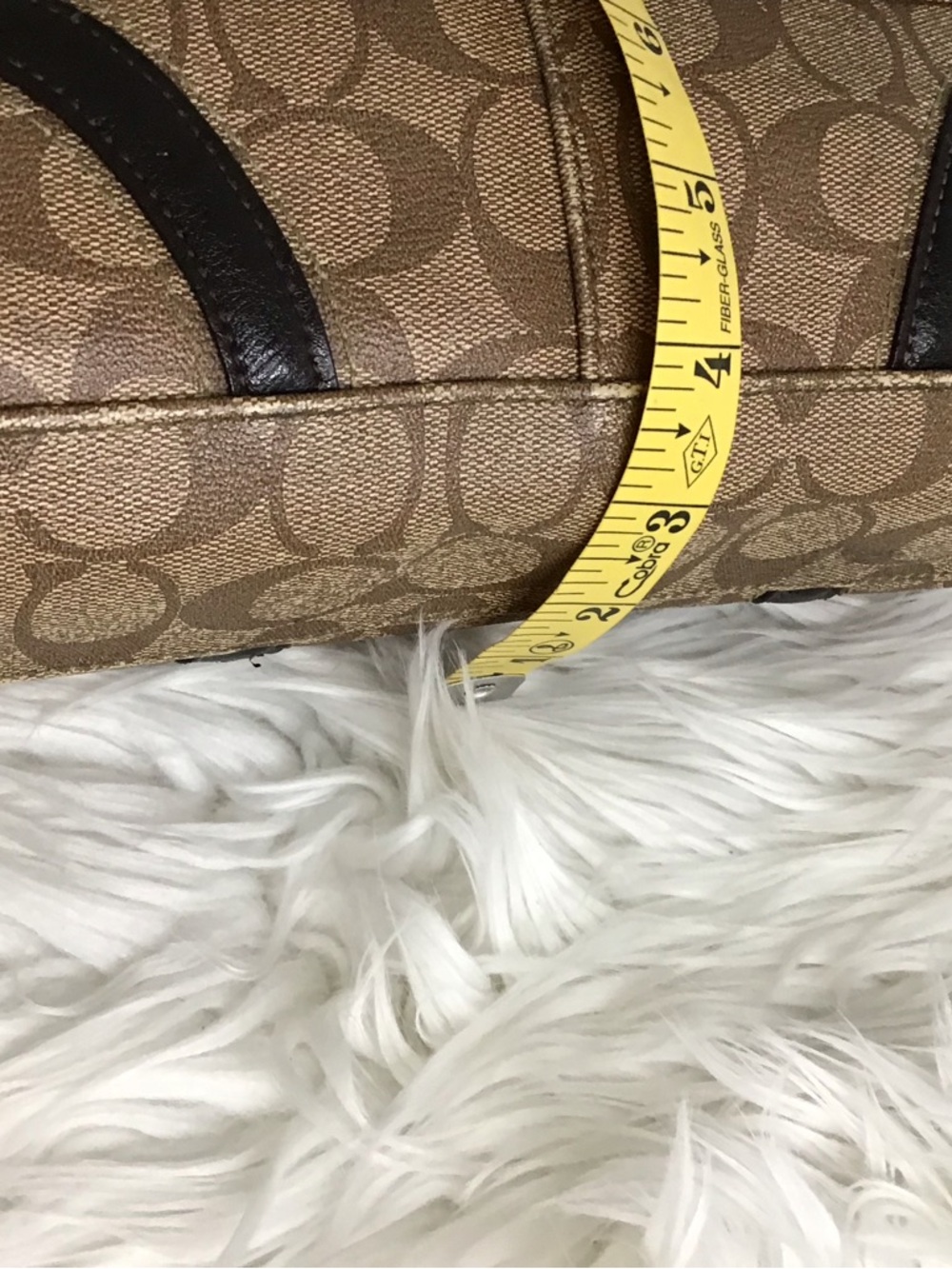 Coach Peyton Signature Logo Heritage Handbag Tote BrownVintage Y2K - Picture 9 of 16